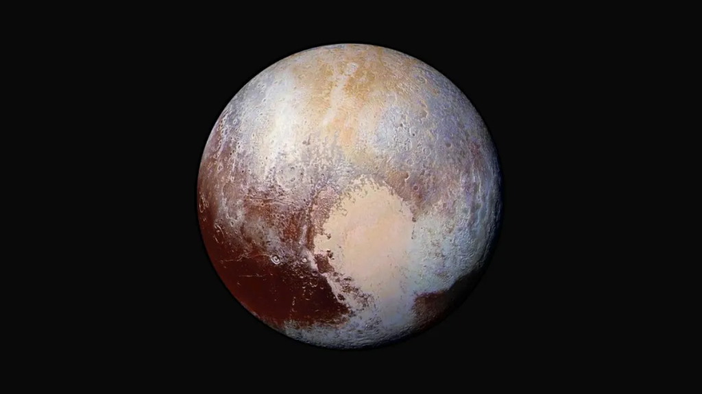 imagen coloreada de Plutón