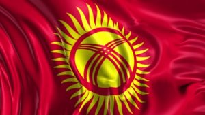 Kirguistán bandera